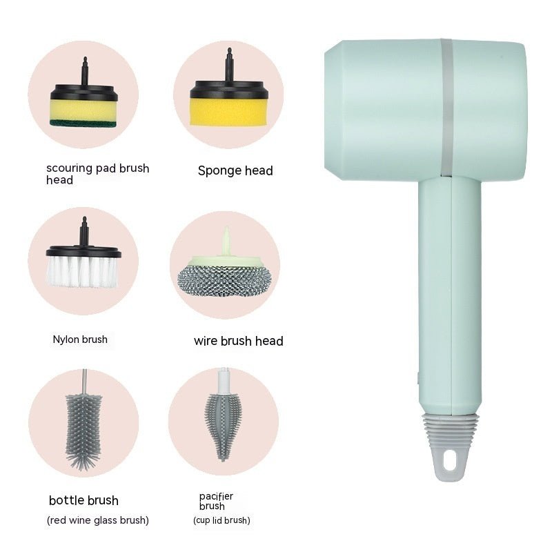 Electric Cleaning Brush Dishwashing Brush Automatic Wireless USB Rechargeable Professional Kitchen Bathtub Tile Cleaning Brushes - SIRISE LLCAccessories