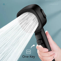 High Pressure Water Saving Shower Head with 3 Adjustable Modes - Eco - Friendly ABS Material for Ultimate Shower Experience - SIRISE LLC