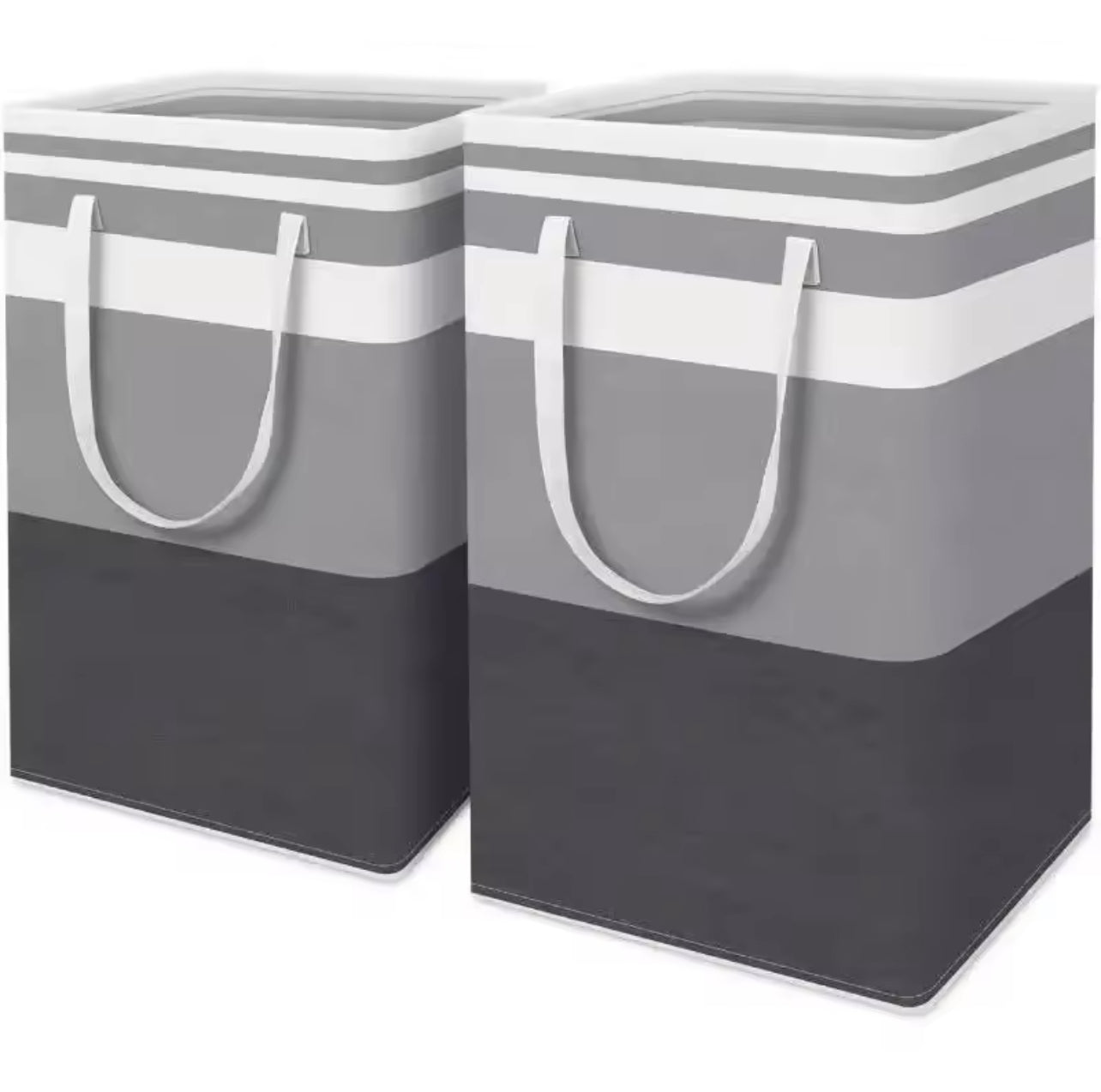 HomeHacks 2 - Pack Large Laundry Basket, Waterproof, Freestanding Laundry Hamper,(Gradient Grey, 75L) - SIRISE LLCHome laundry