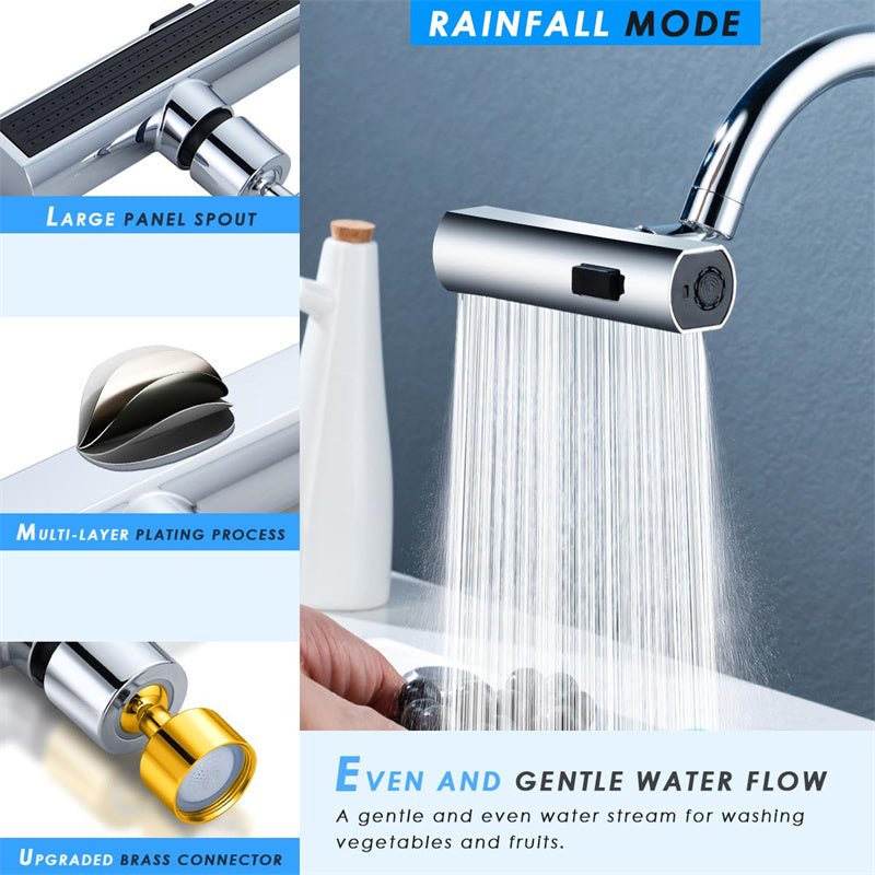 Kitchen Faucet Waterfall Outlet Splash Proof Universal Rotating Bubbler Multifunctional Water Nozzle Extension Kitchen Gadgets - SIRISE LLCAccessories