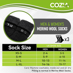 Merino Wool Socks Casual Warm Socks for Winter Cozy Boot Socks for Men & Women - SIRISE LLC