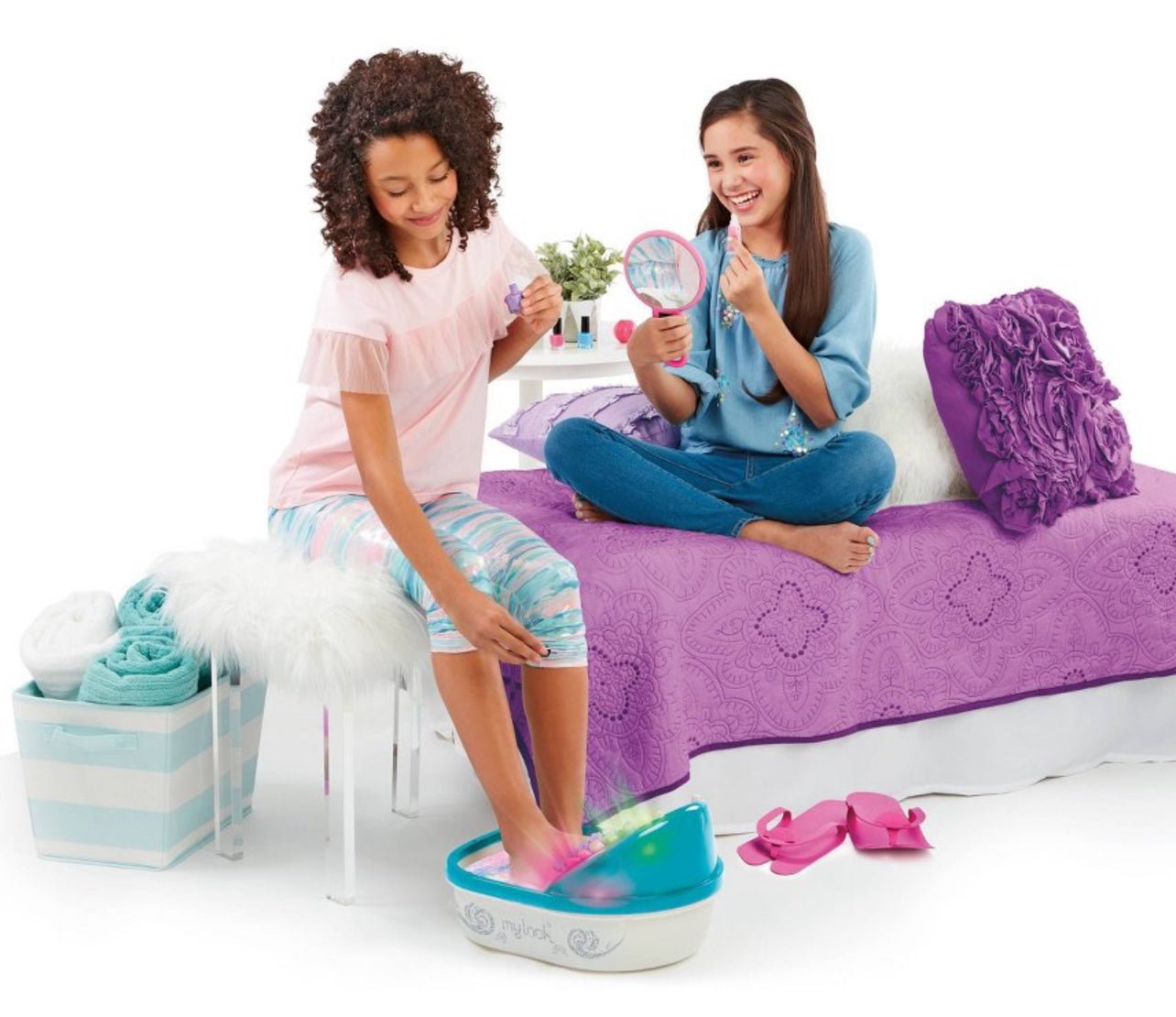 My Look Spa Sparkle 6 - in - 1 Real Massaging Foot Spa for Kids And Adults - SIRISE LLC