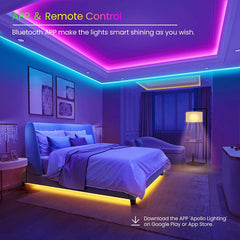 Transform Your Space with 50 FT Bluetooth LED Strip Lights - Color Changing & Music Sync for Ultimate Ambiance! - SIRISE LLC