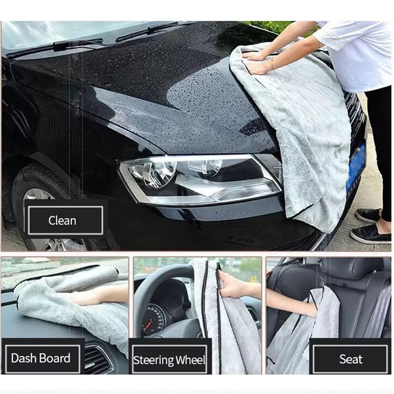 Ultimate Car Wash Towel - 100x40cm Microfiber Cleaning Cloth for Super Absorbent Shine! - SIRISE LLC