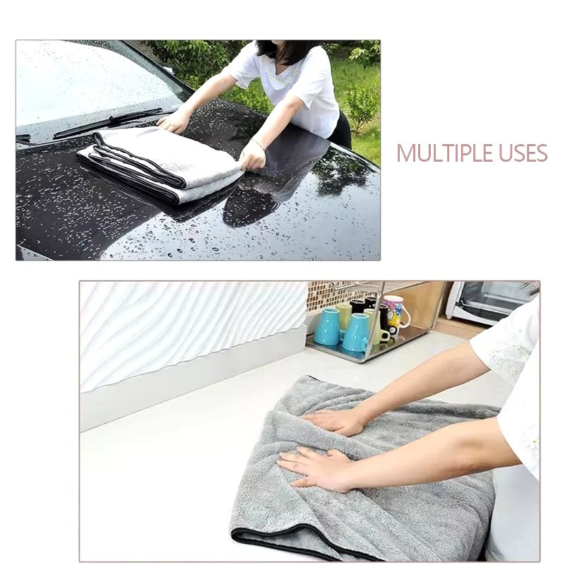 Ultimate Car Wash Towel - 100x40cm Microfiber Cleaning Cloth for Super Absorbent Shine! - SIRISE LLC