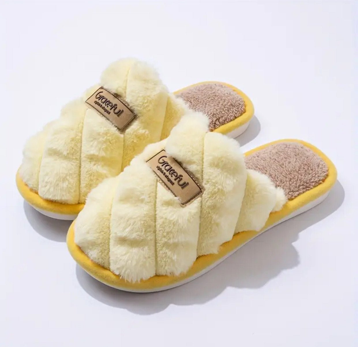 Warm Non - Slip Cozy Slippers Cozy Plaid Colorblock Slippers for Men & Women - Warm, Non - Slip Indoor Home Shoes with Soft Faux Rabbit Fur Lining - SIRISE LLC