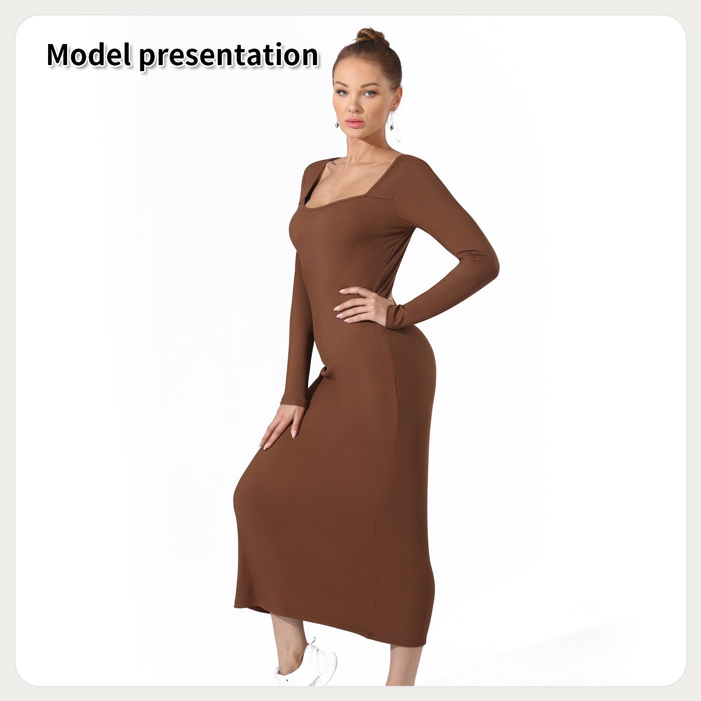 Women's Fashion Simple Solid Color Dress - SIRISE LLCWomen's