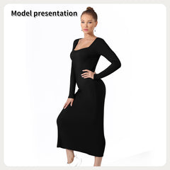 Women's Fashion Simple Solid Color Dress - SIRISE LLCWomen's